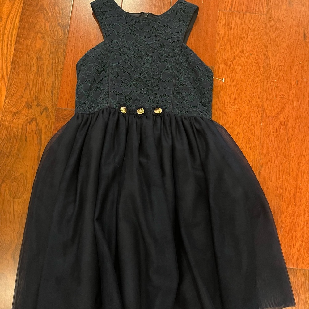 Elegant Black Lace Kids Dress